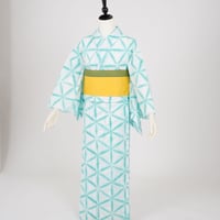 ⑥　浴衣　『紫織庵』　麻100% L寸　笹竹　未使 しつけ付き ⑥ 浴衣 『紫織庵』 麻100% L寸 笹竹 未使 しつけ付き 楽天市場