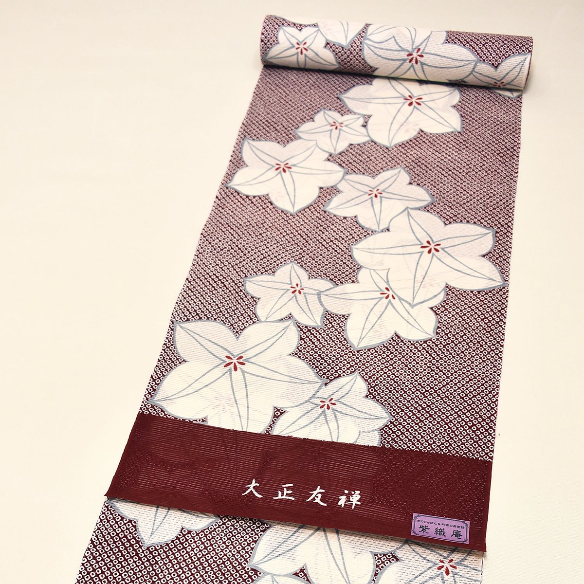 プレミアムゆかた】（反物）紫織庵 大正友禅ゆかた 桔梗疋田