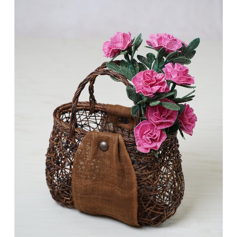 あけび籠バッグ（籐編み薔薇付き） | きもの後藤オンラインSHOP
