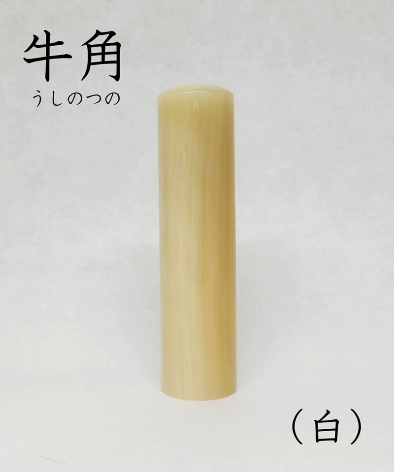 実印】 牛角（ 白極上 ）15mm ケース付 納期14日 | 宝文堂印舗 印章