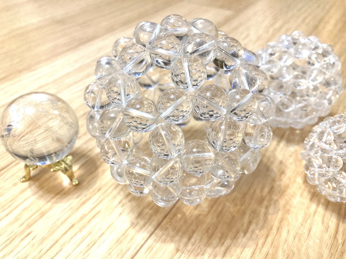 F103【14mm】レインボーオーラ 神聖幾何学フラーレンクリスタル