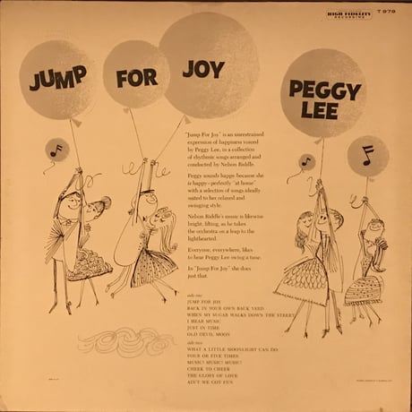 Peggy Lee／Jump For Joy　（Capitol T979）MONO オリジナル盤