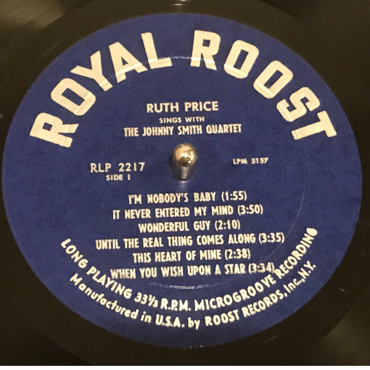 Ruth Price／Sings With The Johnny Smith Quartet （Roost2217） MONO オリジナル盤