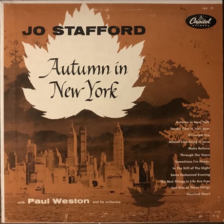 Jo Stafford／Autum In New York （Capitol T197）MONO オリジナル盤