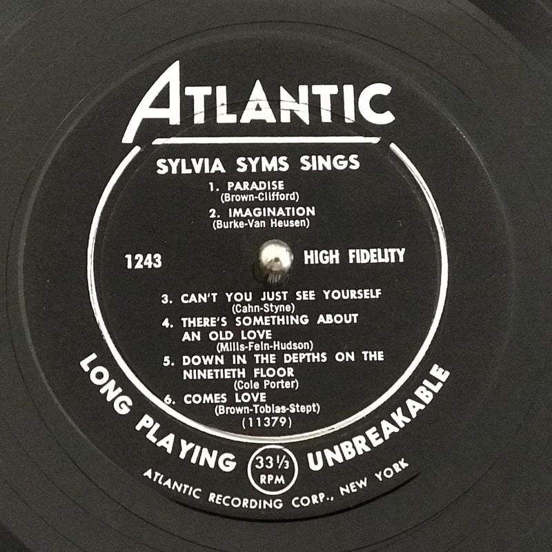 SILVIA SIMS/Sings (Atlantic 1243) MONOオリジナル盤 |