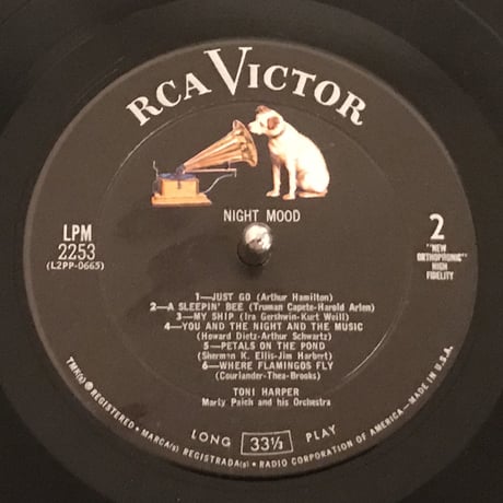TONI HARPER／NIGHT MOOD（RCA Victer LPM2253）オリジナル盤MONO