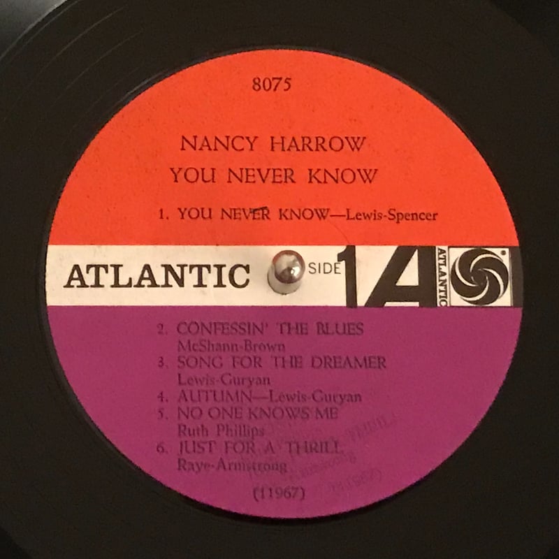 Nancy Harrow／You Never Know（Atlantic8075）MONOオリ