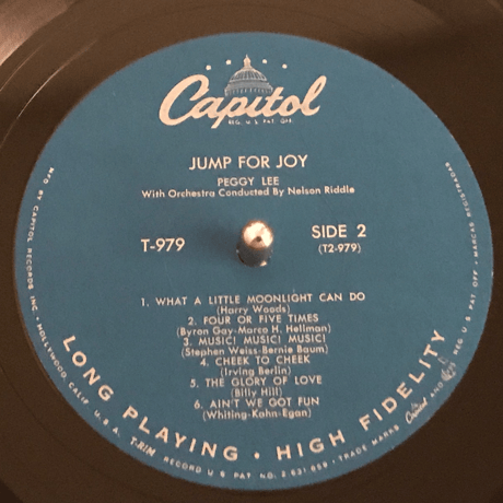 Peggy Lee／Jump For Joy　（Capitol T979）MONO オリジナル盤