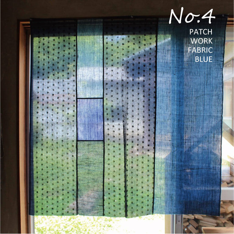 青色パッチワーク生地 No,4 | design labo chica WEB SHOP