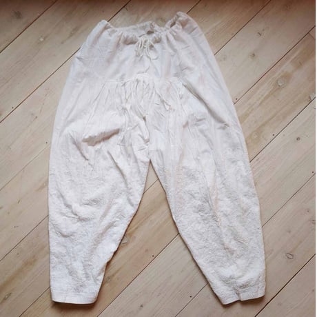 ラクナウ白刺繍のサルワールパンツ（C）