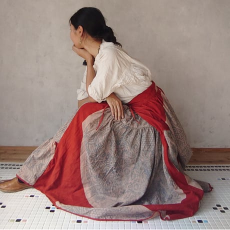 袴スカートドレス「Mami Tsuji ひとつ・赤青」