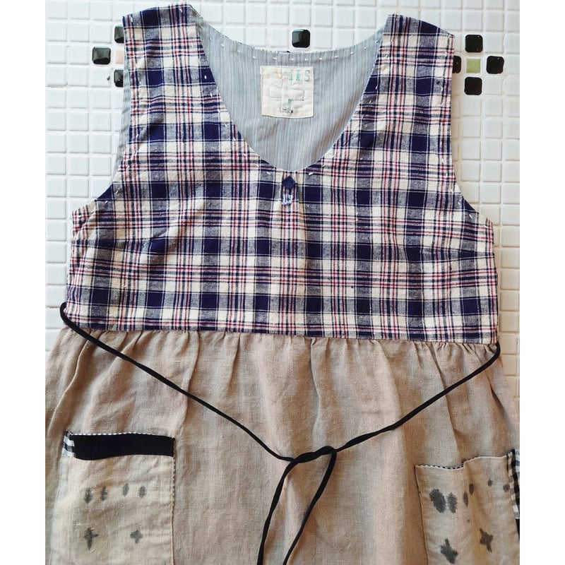 早川ユミ「上海木綿種まきワンピース」フリーサイズ | design labo