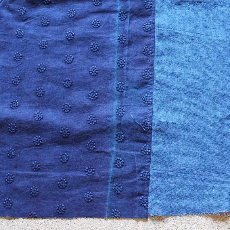 青色パッチワーク生地 No,4 | design labo chica WEB SHOP