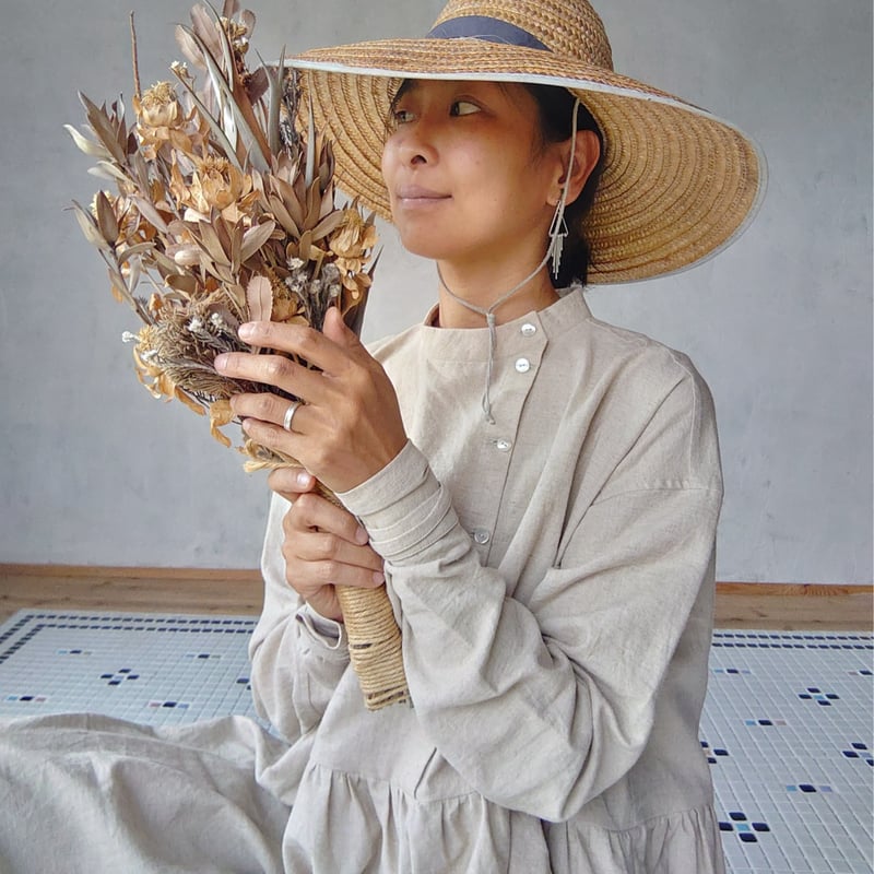 weeds vegetable garden「畑ワンピース」ヘンプシリーズ・ナチュラル