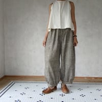 mogo「甘やかしパンツ」×MamiTsuji「ギンガムチェック・黒」