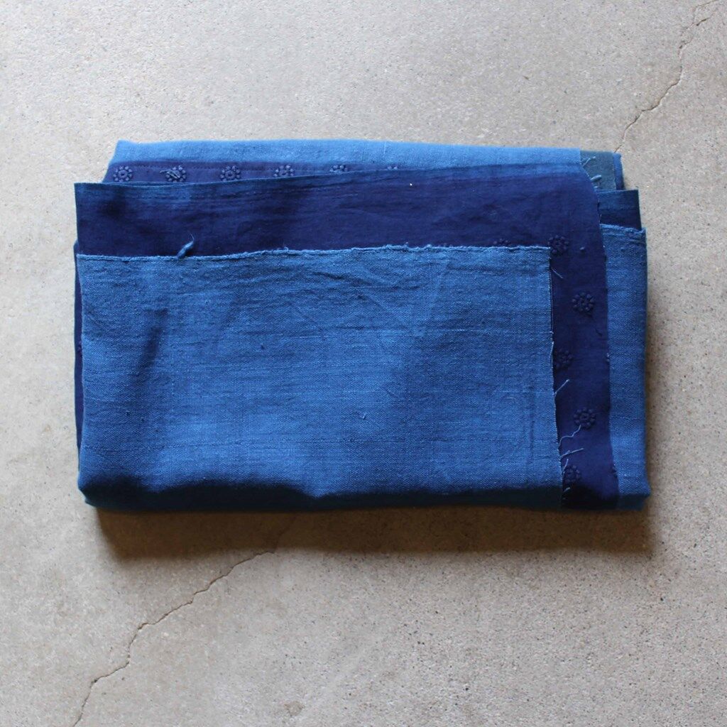 古道具インディゴパッチワーク生地 INDIA-2134 インディゴデニムパッチワーク[生地] 有延商店