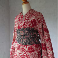 綿着物「Mami Tsuji 生命の賛歌・赤」S/M/L size