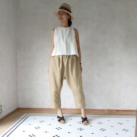 mogo「ダボパンツ」×リネンベージュ