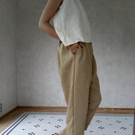 mogo「ダボパンツ」×リネンベージュ