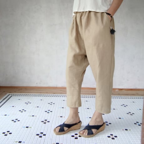 mogo「ダボパンツ」×リネンベージュ