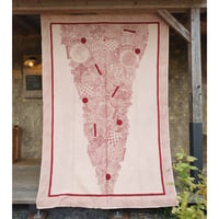MamiTsuji Blockprint シーツ地「心に着地するもの」W150×220㎝ /No.005