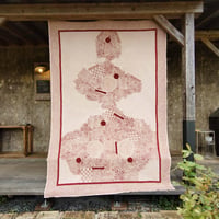 MamiTsuji Blockprint シーツ地「心に着地するもの」W150×220㎝ /No.004