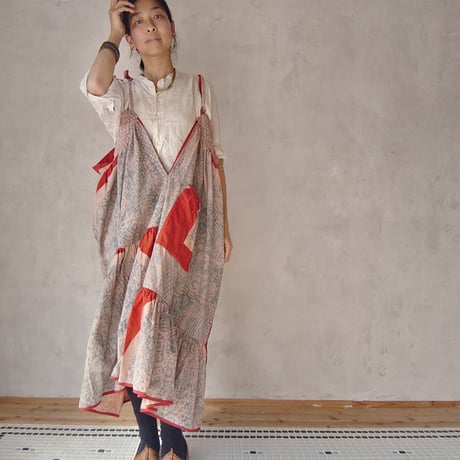 袴スカートドレス「Mami Tsuji ひとつ・赤青」