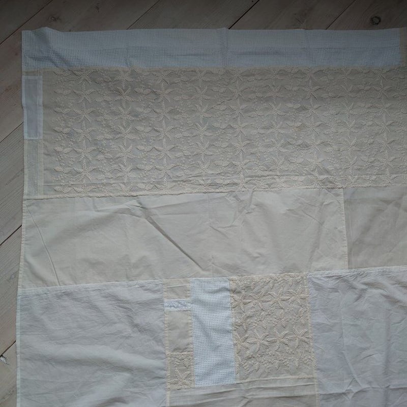 Wさんの白色パッチワーク「青いキューブ」 | design labo chica WEB SHOP