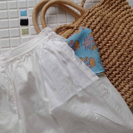 ラクナウ白刺繍パンツ（ローカルアイテム）※悔しさ割引