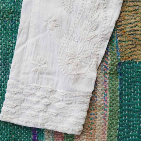 ラクナウ白刺繍パンツ（ローカルアイテム）※悔しさ割引