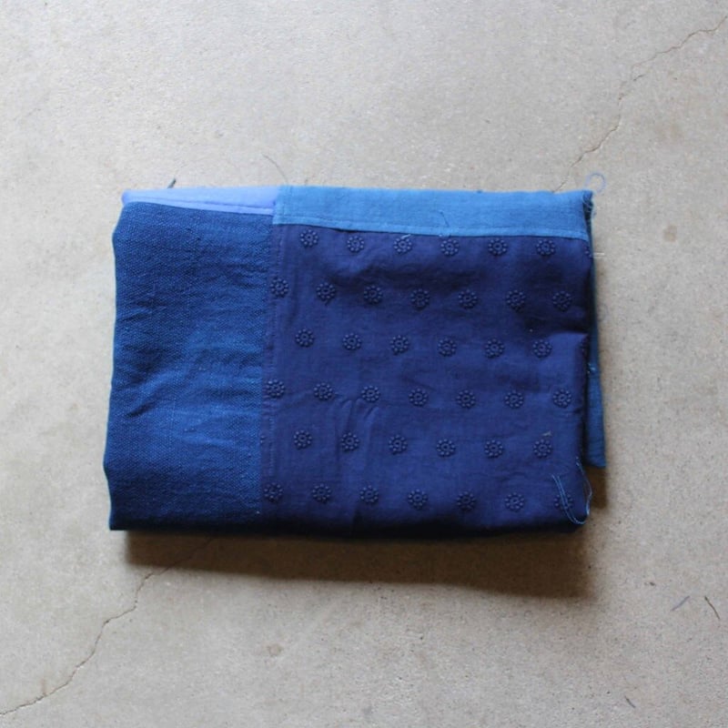 青色パッチワーク生地 No,6 | design labo chica WEB SHOP