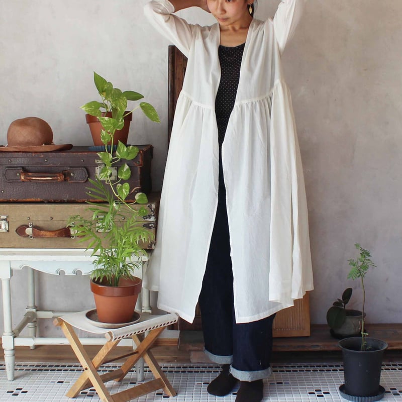 カシュクールワンピースM「オーガニックコットン・薄地