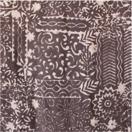 MamiTsuji Blockprint カット生地「ひとつ・茶」ベビースラブコットン地
