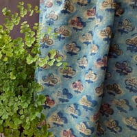 【カット生地】ブロックプリント「アジュラック・三つ葉・緑」