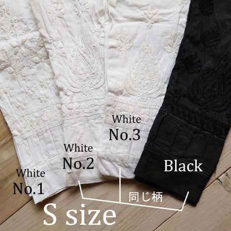 ラクナウ白刺繍の王子パンツ