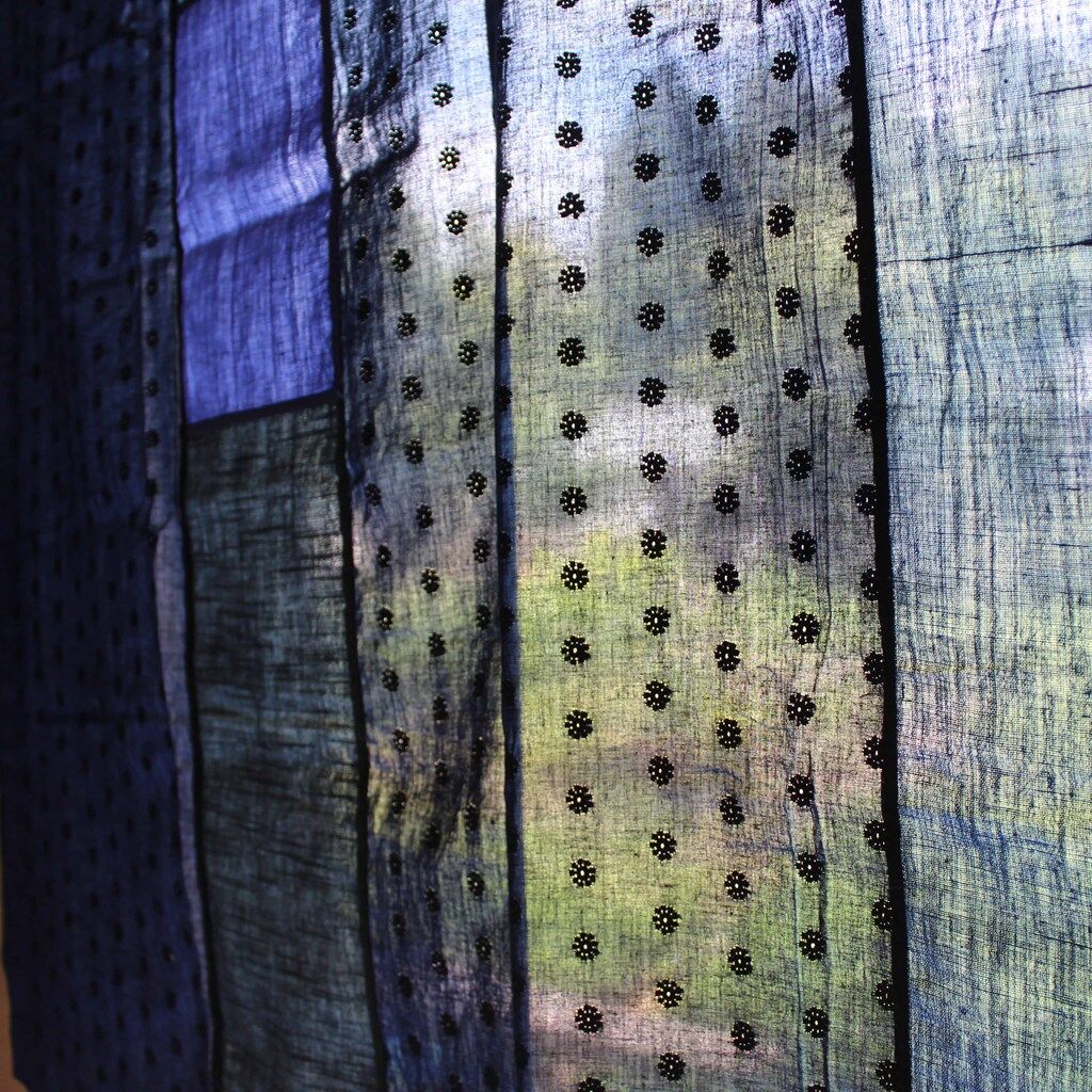 青色パッチワーク生地 No,4 | design labo chica WEB SHOP