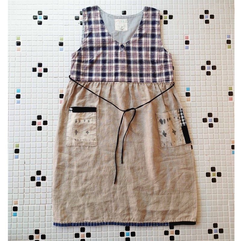 早川ユミ「上海木綿種まきワンピース」フリーサイズ | design labo
