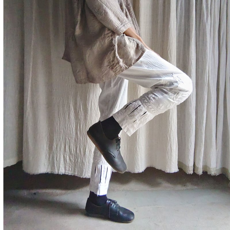 ラクナウ白刺繍の王子パンツ | design labo chica WEB SHOP