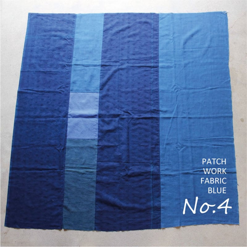 青色パッチワーク生地 No,4 | design labo chica WEB SHOP