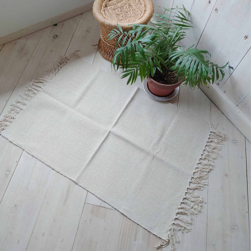 コットンラグ・きなり 60×90㎝ | design labo chica WEB SHOP コットンラグ・きなり 60×90㎝ | design labo chica WEB SHOP