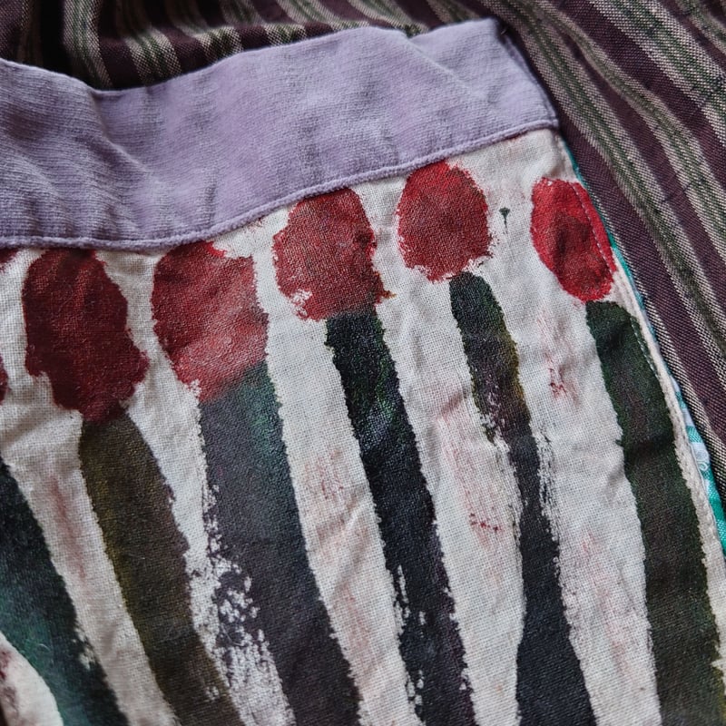 早川ユミ「遠州紬もんぺ」灰・フリーサイズ | design labo chica WEB SHOP