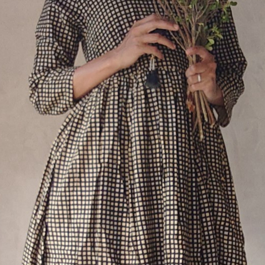 カシュクールワンピースMsize「Mami Tsuji ギンガムチェック・黒