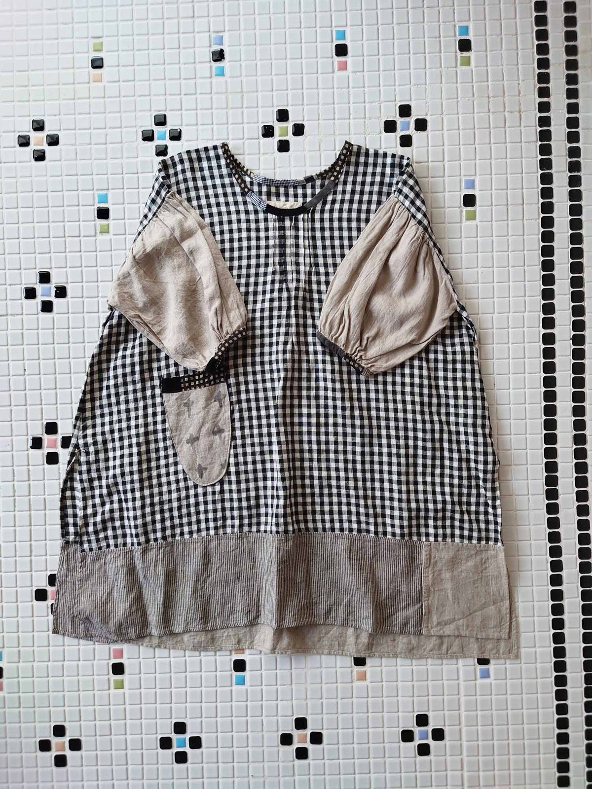 早川ユミ「リトアニア麻スモック」フリーサイズ | design labo chica