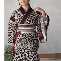 綿着物「Mami Tsuji 都市の成り立ち・シーツ地」Msize