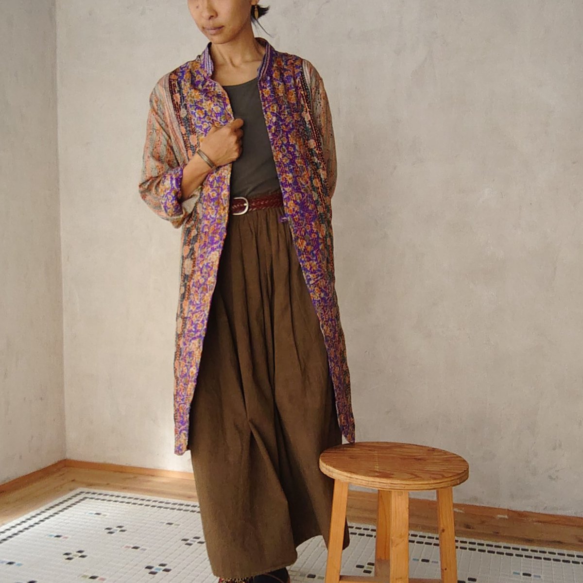 カンタ刺繍のリバーシブルジャケットNo.3 Free size | design labo c