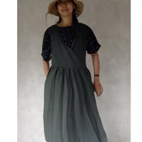 mogo「ノースリーブカシュクール」×リネン墨黒