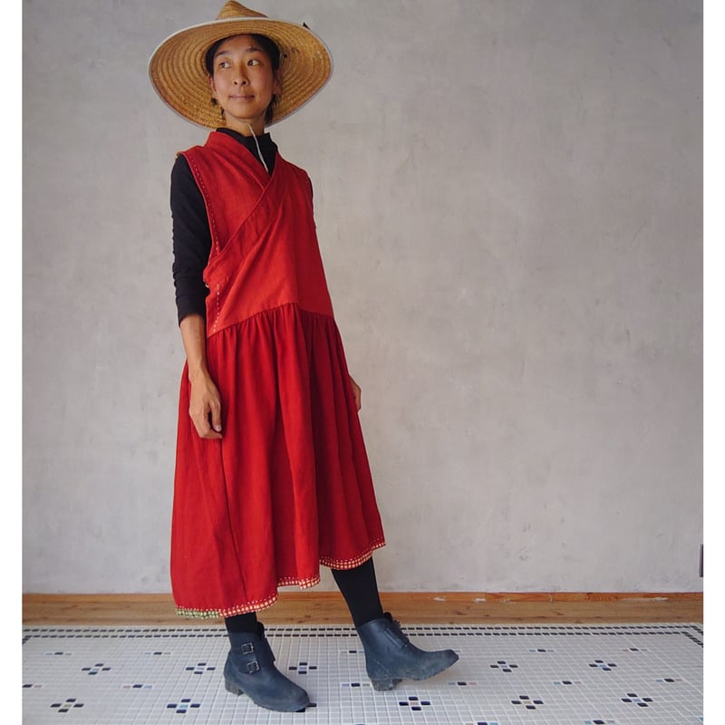 早川ユミ「チベッタンワンピース」フリーサイズ | design labo chica