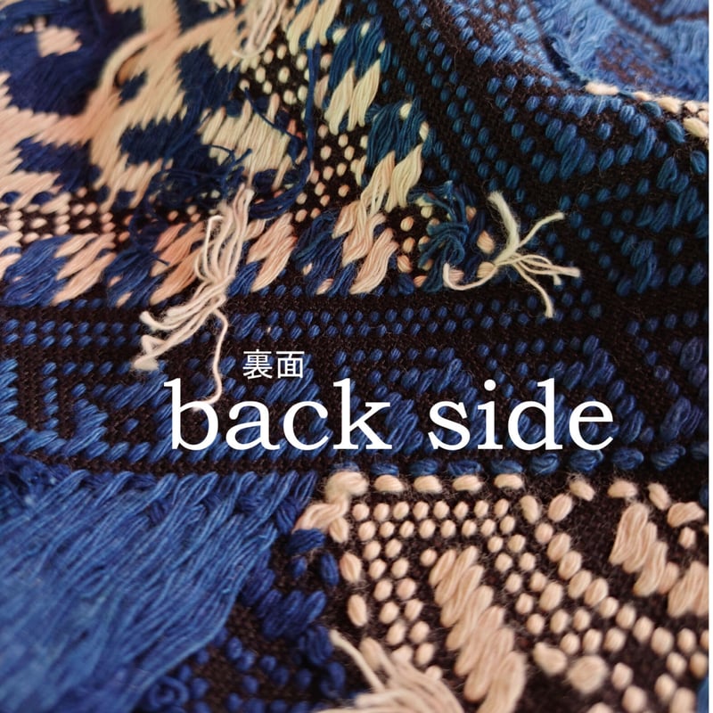 チェンマイマーケット2022年秋：インディゴ手織り手刺繍・大判ショール