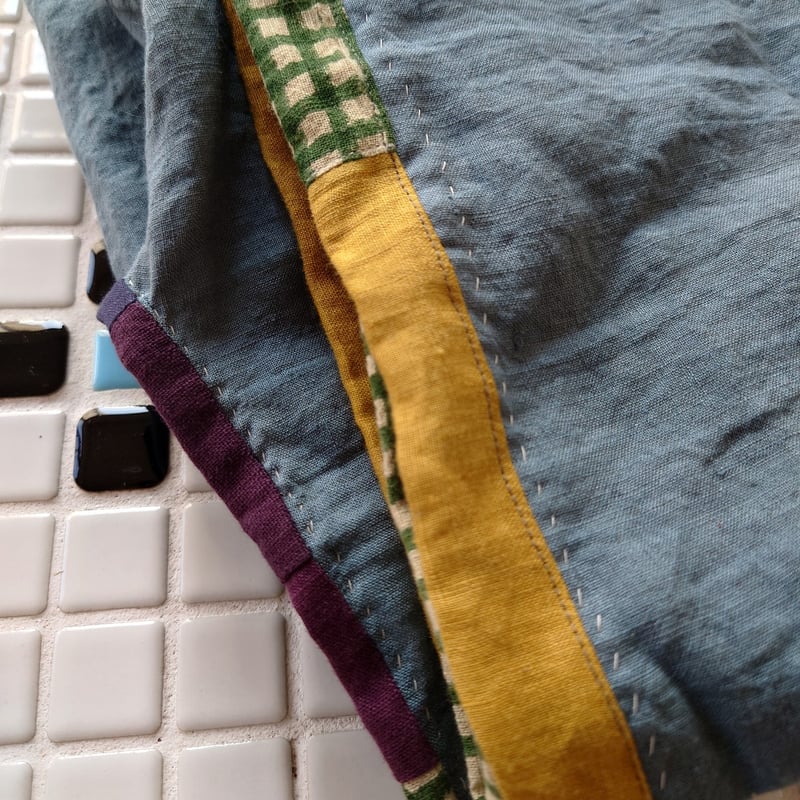 早川ユミ「フェミニズムワンピース・グレイッシュブルー」フリーサイズ