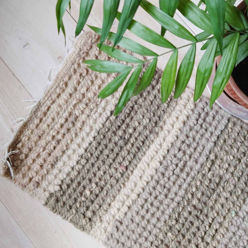 手織り・ウールのぽこぽこラグ | design labo chica WEB SHOP